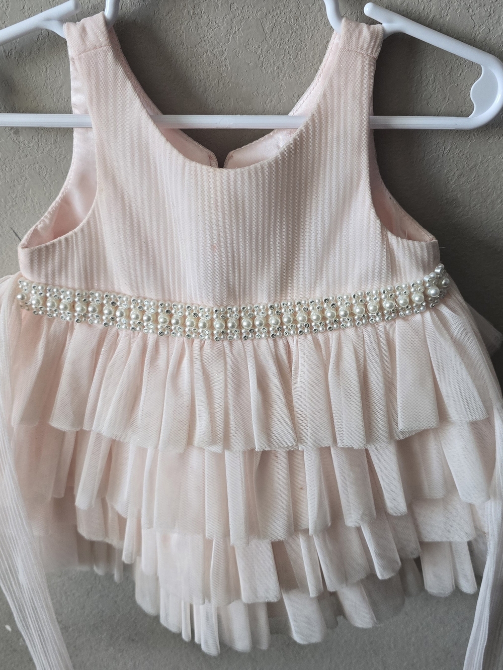 Prince Pink Beaded Baby Dress - 9M
